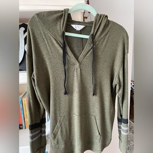 Soft, lightweight hoodie with front pocket.